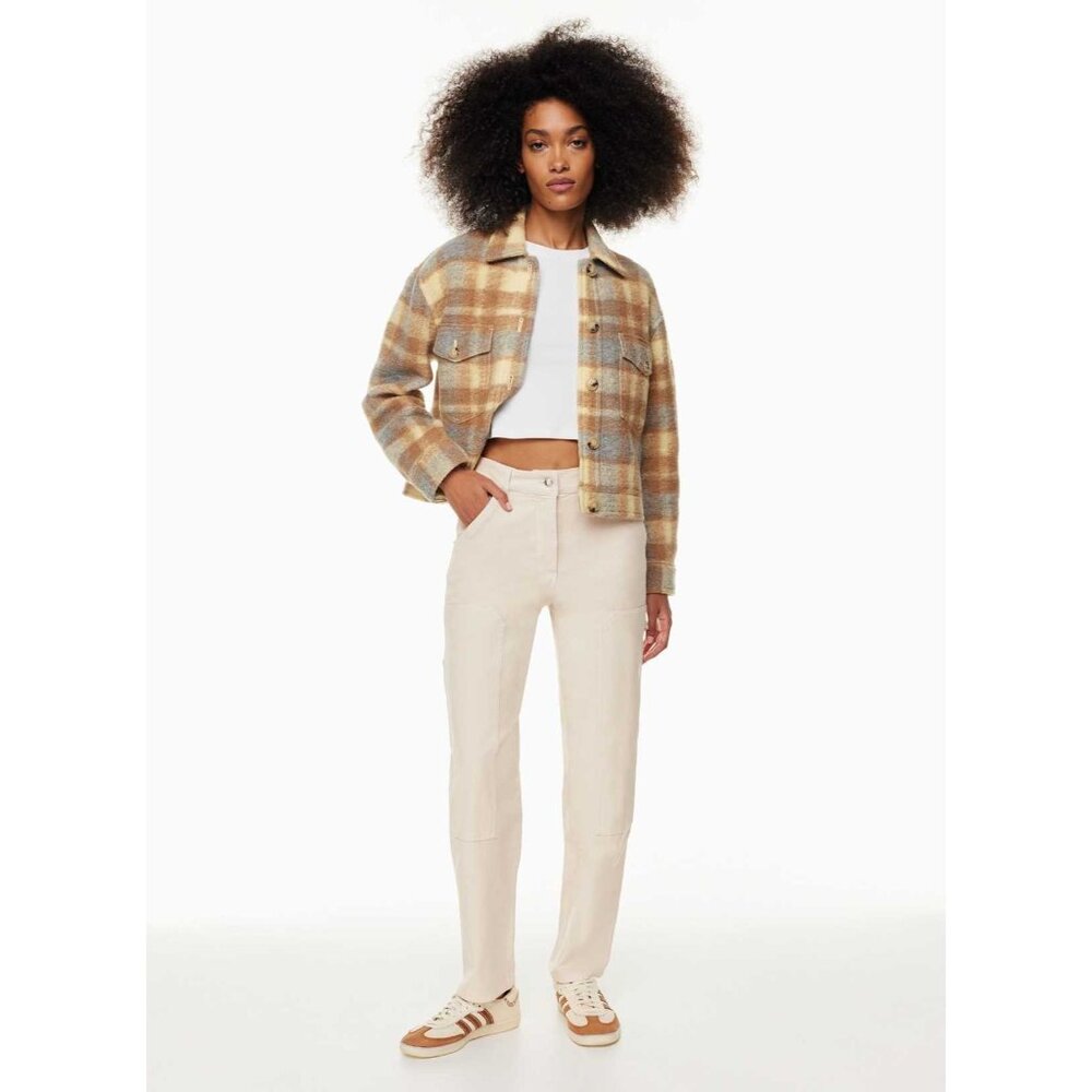 Aritzia Wilfred Free Brennan Pant High Waisted Utility Cargo Cream Gd Birch